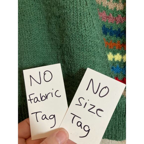 Artsy Sweater Womens XL Colorful Knit Striped Hooded Front Pockets Pullover - Picture 12 of 13